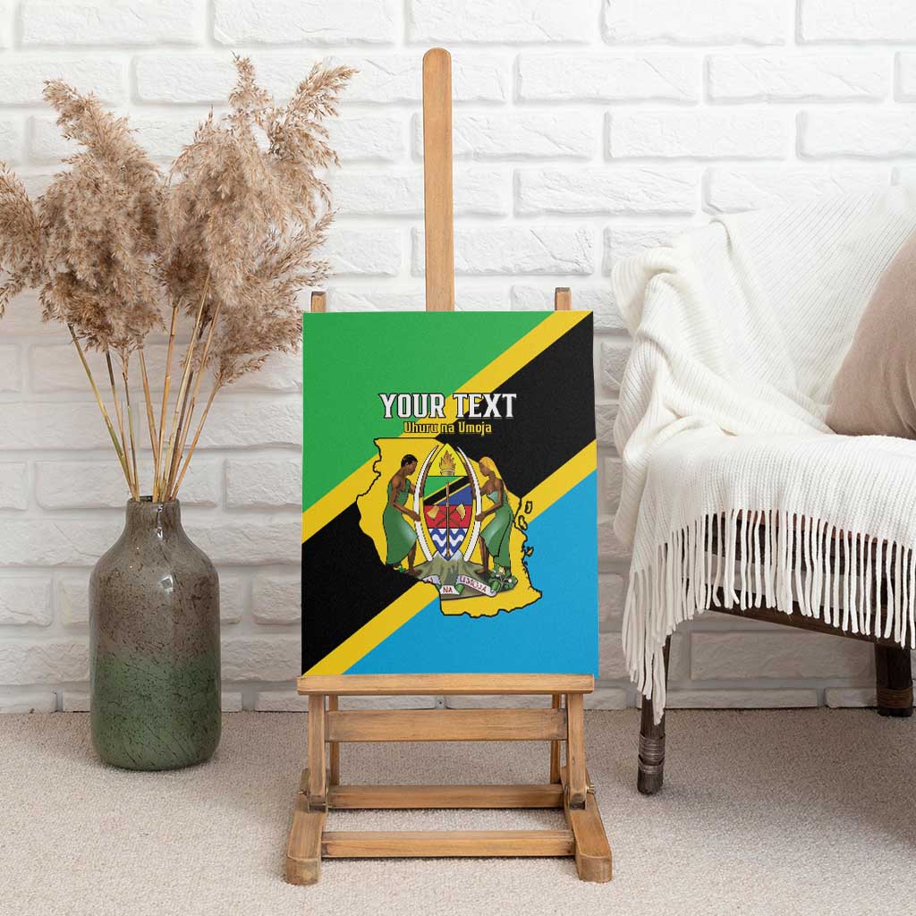 Personalised Afro Tanzania Canvas Wall Art Happy Union Day