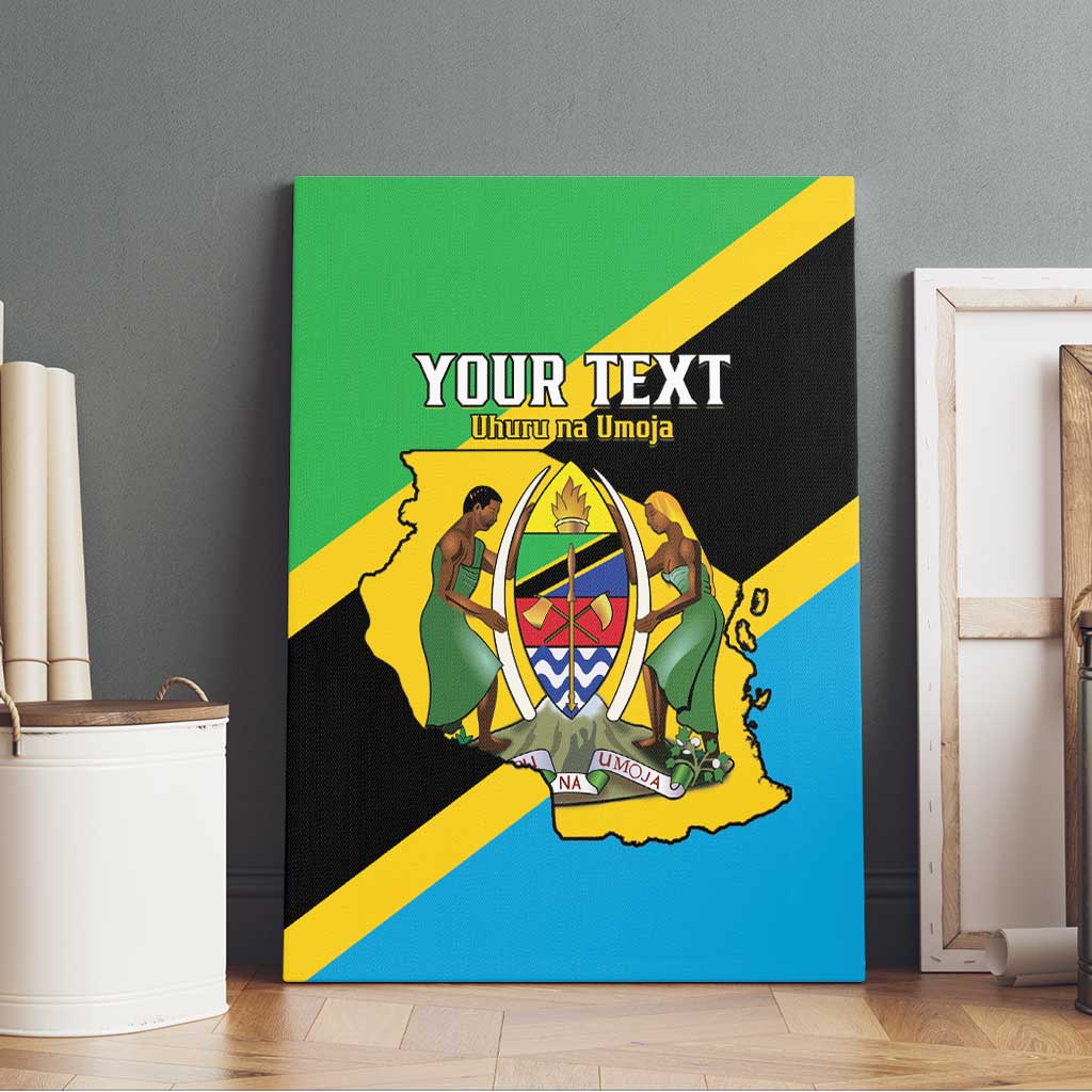 Personalised Afro Tanzania Canvas Wall Art Happy Union Day
