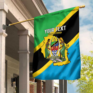 Personalised Afro Tanzania Garden Flag Happy Union Day