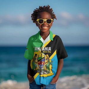 Personalised Afro Tanzania Kid Hawaiian Shirt Happy Union Day