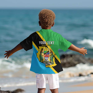 Personalised Afro Tanzania Kid Hawaiian Shirt Happy Union Day