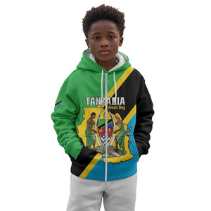 Personalised Afro Tanzania Kid Hoodie Happy Union Day
