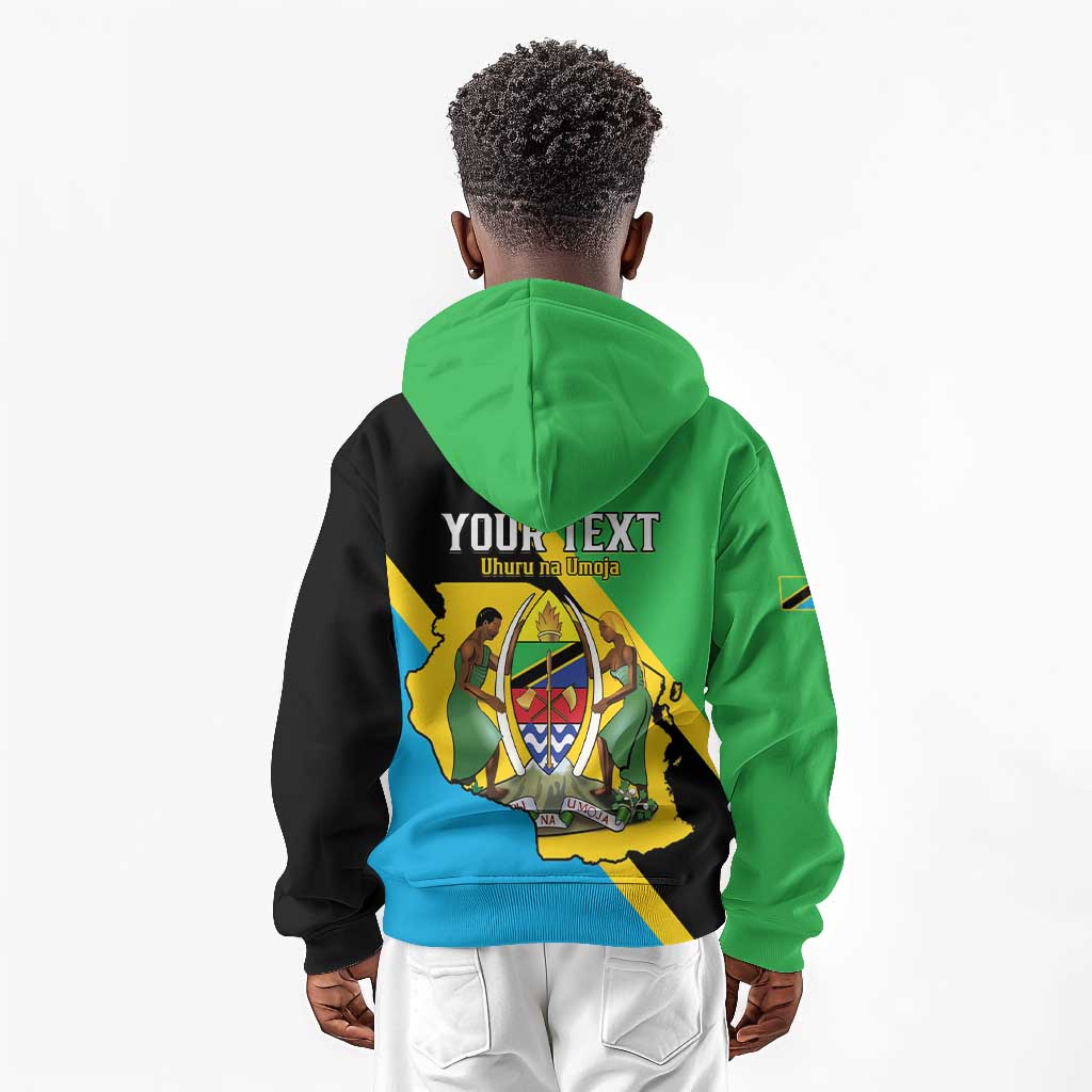 Personalised Afro Tanzania Kid Hoodie Happy Union Day