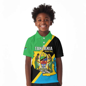 Personalised Afro Tanzania Kid Polo Shirt Happy Union Day