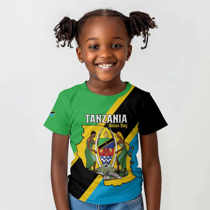 Personalised Afro Tanzania Kid T shirt Happy Union Day