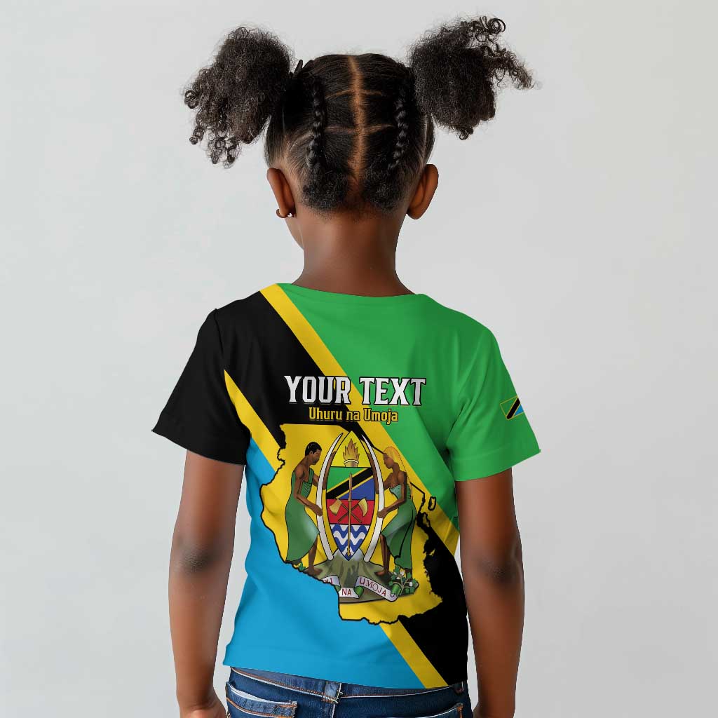 Personalised Afro Tanzania Kid T shirt Happy Union Day