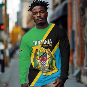 Personalised Afro Tanzania Long Sleeve Shirt Happy Union Day