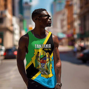 Personalised Afro Tanzania Men Tank Top Happy Union Day