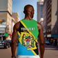 Personalised Afro Tanzania Men Tank Top Happy Union Day