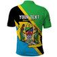 Personalised Afro Tanzania Polo Shirt Happy Union Day