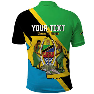 Personalised Afro Tanzania Polo Shirt Happy Union Day