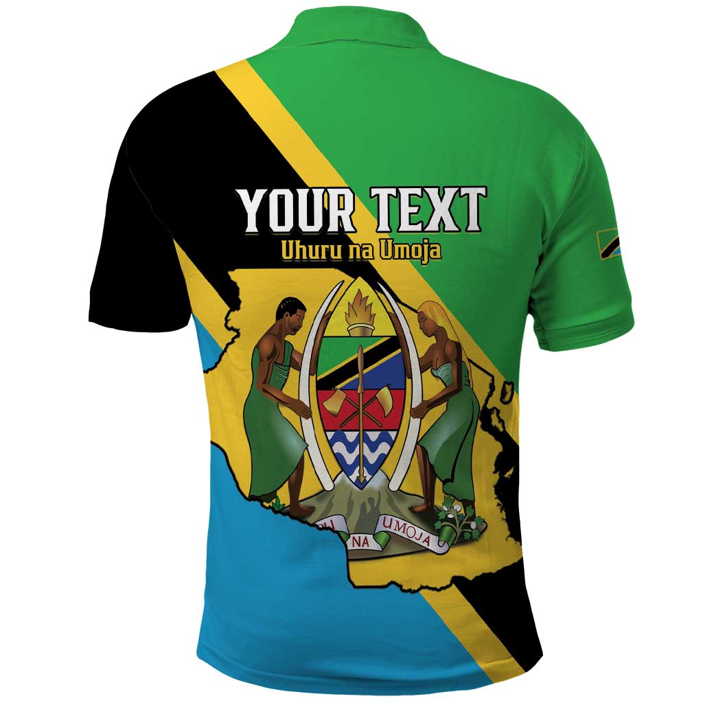 Personalised Afro Tanzania Polo Shirt Happy Union Day