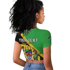 Personalised Afro Tanzania Raglan Cropped T shirt Happy Union Day