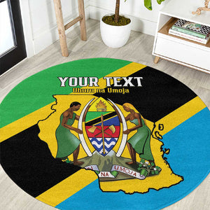 Personalised Afro Tanzania Round Carpet Happy Union Day
