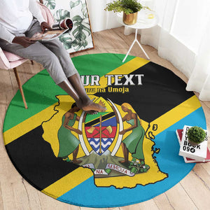 Personalised Afro Tanzania Round Carpet Happy Union Day