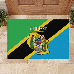 Personalised Afro Tanzania Rubber Doormat Happy Union Day