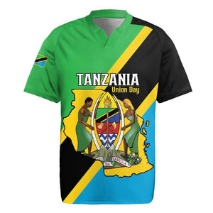 Personalised Afro Tanzania Rugby Jersey Happy Union Day