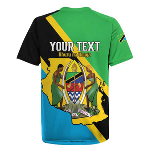 Personalised Afro Tanzania Rugby Jersey Happy Union Day
