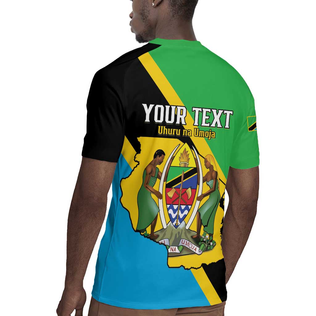 Personalised Afro Tanzania Rugby Jersey Happy Union Day