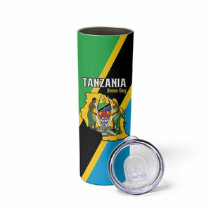 Personalised Afro Tanzania Skinny Tumbler Happy Union Day