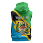 Personalised Afro Tanzania Sleeveless Hoodie Happy Union Day - African Pride