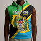 Personalised Afro Tanzania Sleeveless Hoodie Happy Union Day - African Pride