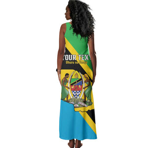 Personalised Afro Tanzania Tank Maxi Dress Happy Union Day