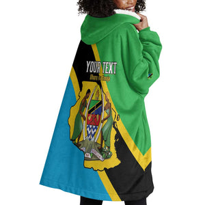 Personalised Afro Tanzania Wearable Blanket Hoodie Happy Union Day