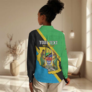 Personalised Afro Tanzania Women Casual Shirt Happy Union Day