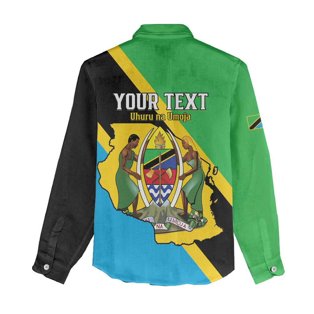 Personalised Afro Tanzania Women Casual Shirt Happy Union Day