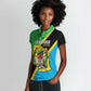 Personalised Afro Tanzania Women Polo Shirt Happy Union Day