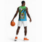 Afro Tanzania Giraffe Basketball Jersey Coat Of Arms Curve Style - African Pride