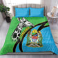 Afro Tanzania Giraffe Bedding Set Coat Of Arms Curve Style