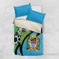 Afro Tanzania Giraffe Bedding Set Coat Of Arms Curve Style