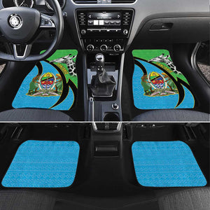 Afro Tanzania Giraffe Car Mats Coat Of Arms Curve Style