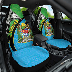 Afro Tanzania Giraffe Car Seat Cover Coat Of Arms Curve Style