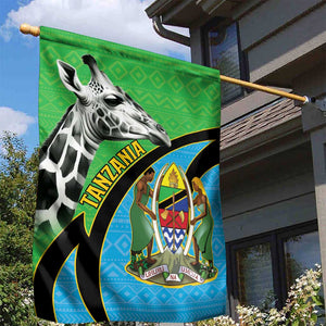Afro Tanzania Giraffe Garden Flag Coat Of Arms Curve Style