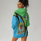 Afro Tanzania Giraffe Hoodie Dress Coat Of Arms Curve Style