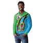 Afro Tanzania Giraffe Long Sleeve Polo Shirt Coat Of Arms Curve Style
