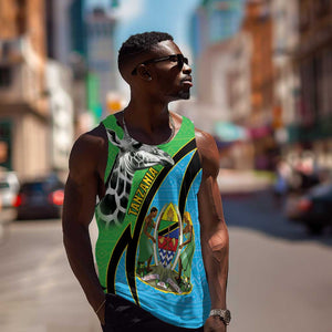 Afro Tanzania Giraffe Men Tank Top Coat Of Arms Curve Style
