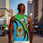 Afro Tanzania Giraffe Men Tank Top Coat Of Arms Curve Style