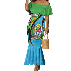 Afro Tanzania Giraffe Mermaid Dress Coat Of Arms Curve Style