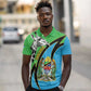 Afro Tanzania Giraffe Polo Shirt Coat Of Arms Curve Style
