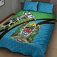 Afro Tanzania Giraffe Quilt Bed Set Coat Of Arms Curve Style