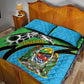 Afro Tanzania Giraffe Quilt Bed Set Coat Of Arms Curve Style