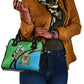 Afro Tanzania Giraffe Shoulder Handbag Coat Of Arms Curve Style