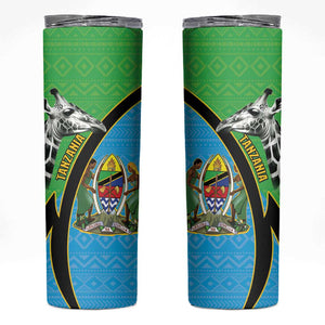 Afro Tanzania Giraffe Skinny Tumbler Coat Of Arms Curve Style