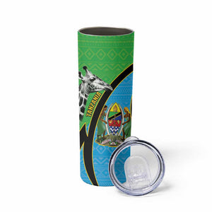 Afro Tanzania Giraffe Skinny Tumbler Coat Of Arms Curve Style
