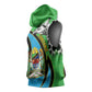 Afro Tanzania Giraffe Sleeveless Hoodie Coat Of Arms Curve Style - African Pride