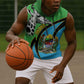 Afro Tanzania Giraffe Sleeveless Hoodie Coat Of Arms Curve Style - African Pride